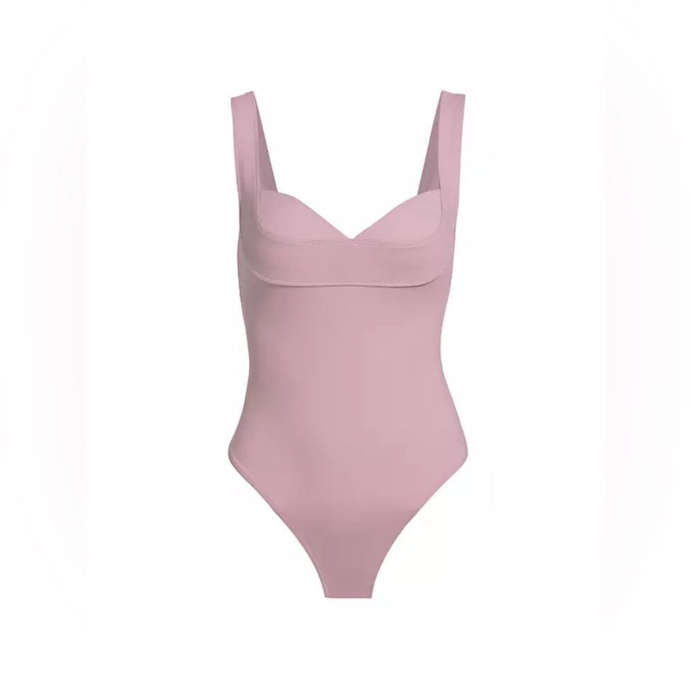 NWT-Free People- Dusk To Dawn Slim-Fit Bodysuit- pink/purple- Size small